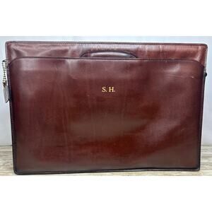 Vintage SCHLESINGER BROTHERS Briefcase Full Grain Cowhide Leather